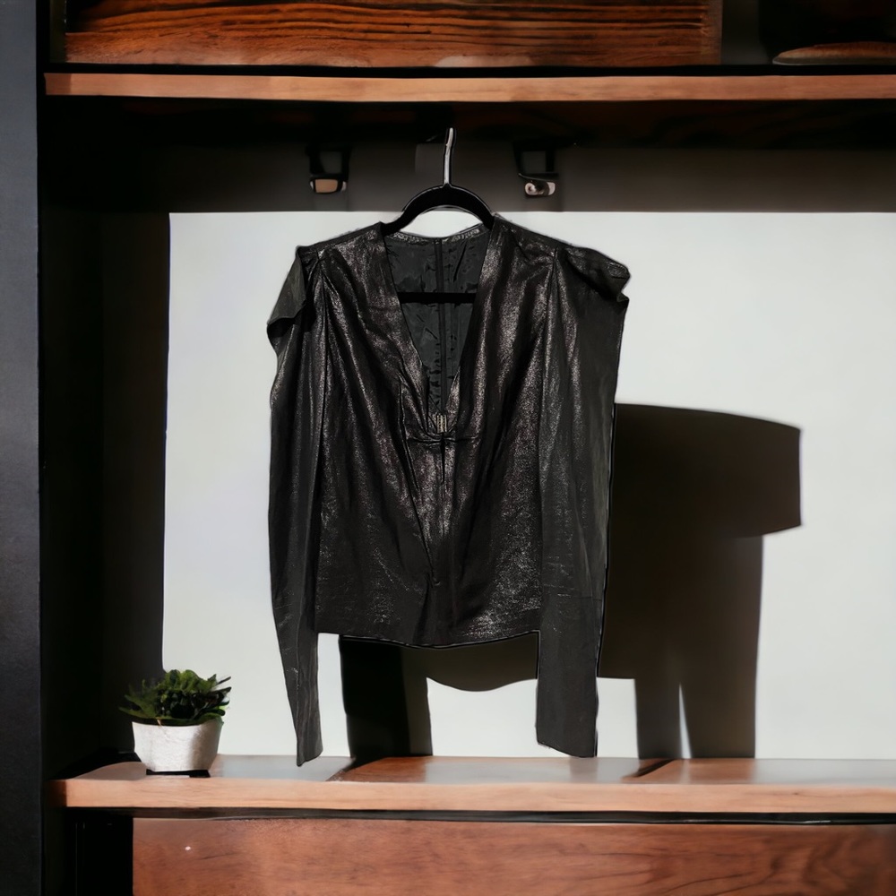 LEATHER VINTAGE BLOUSE